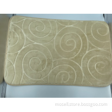 Washable Khaki Comfortable Suede Bathroom Mats